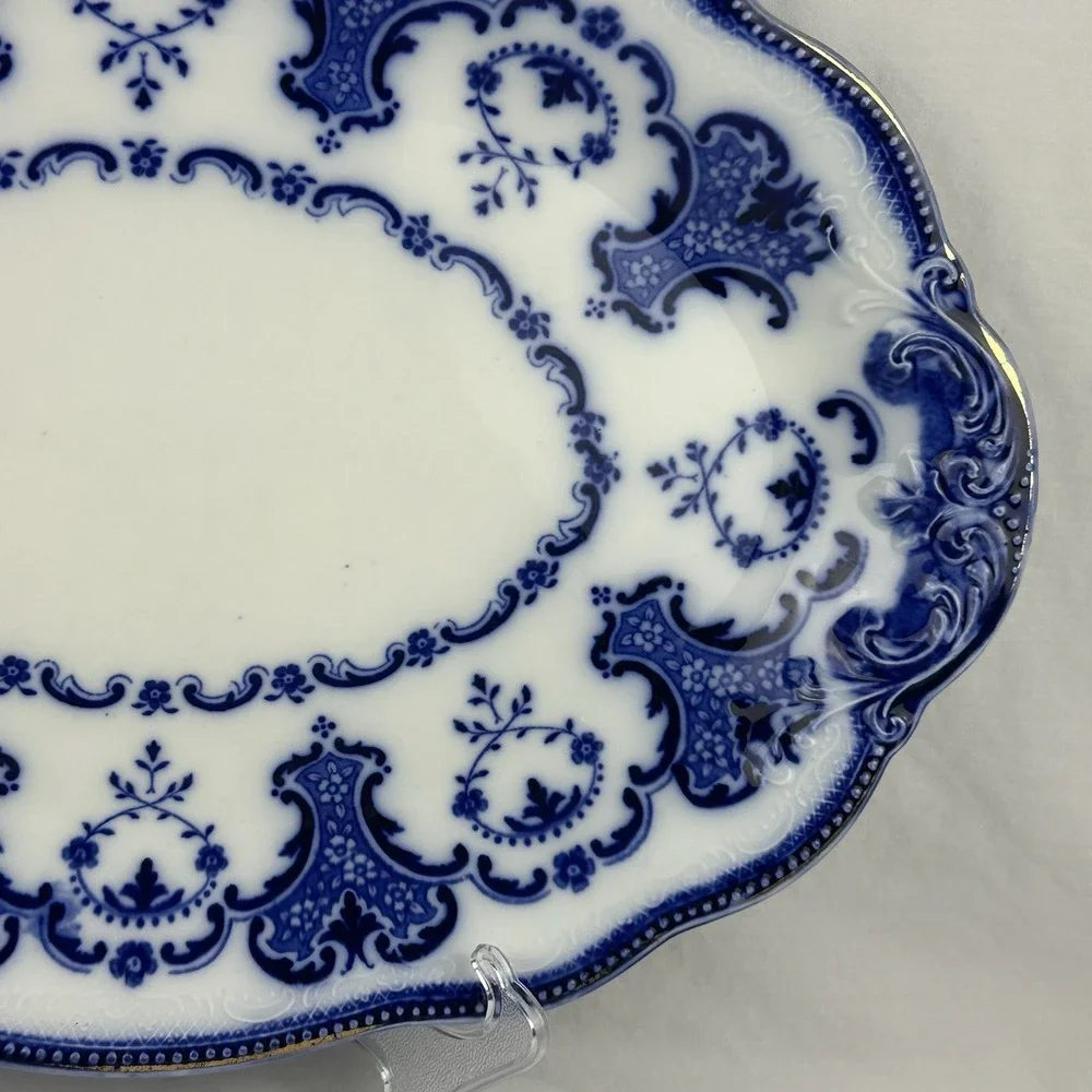Antique Furnivals Lorne Flow Blue‎ Platter 16
